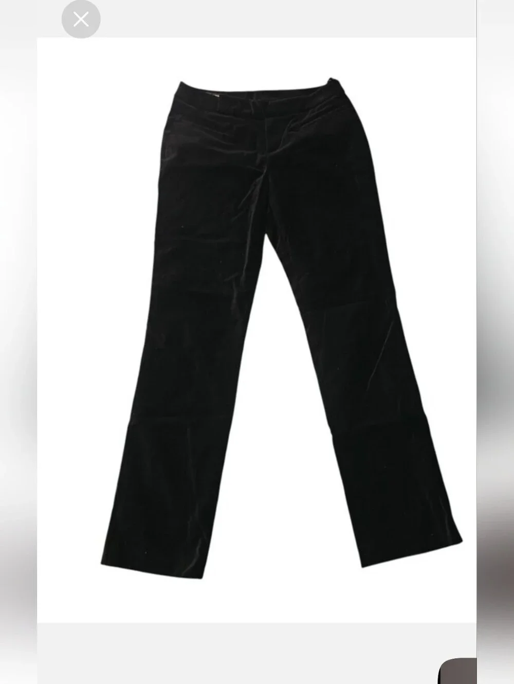 J.peterman Black Velvet Straight Leg Women's Pants Size 8